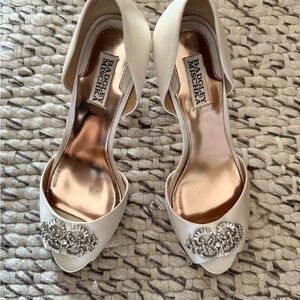 Badgley Mischka Heels with Crystal Embellishments $75